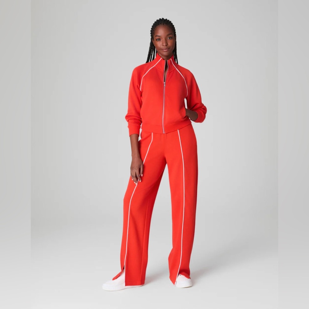 SPANX Size XL AirEssentials® Pique Straight Leg Pant - Poppy